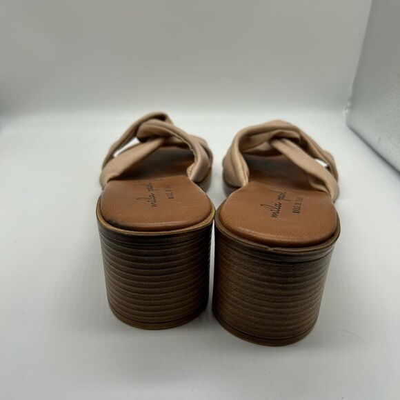 Mila Paoli Leather Soft Knot Heel Sandals Made in Italy - Picture 5 of 11